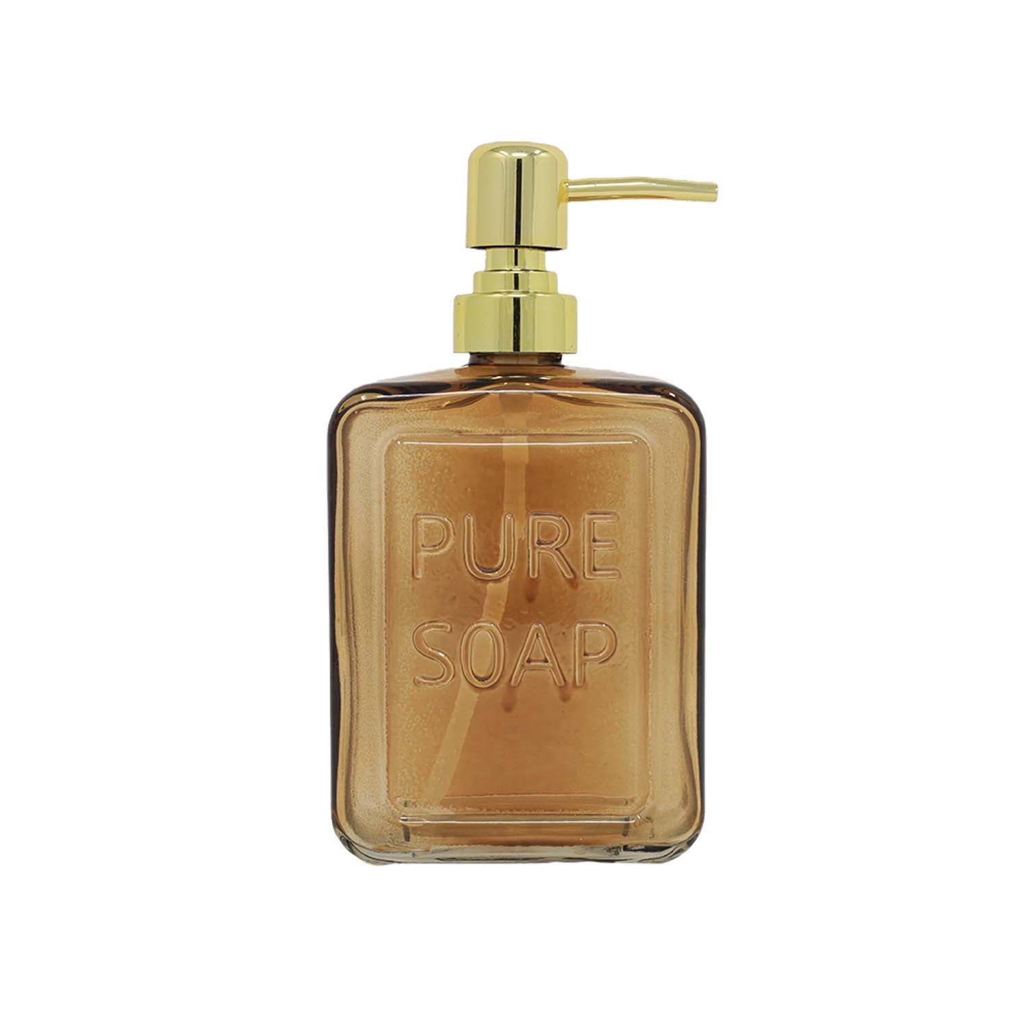 500ml Amber Ombre Glass Pump Soap Lotion Dispenser