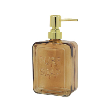 500ml Amber Ombre Glass Pump Soap Lotion Dispenser