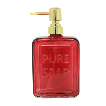 Pink Ombre Glass Gold Plated Plastic Pump Lotion Soap Dispenser