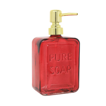 Pink Ombre Glass Gold Plated Plastic Pump Lotion Soap Dispenser