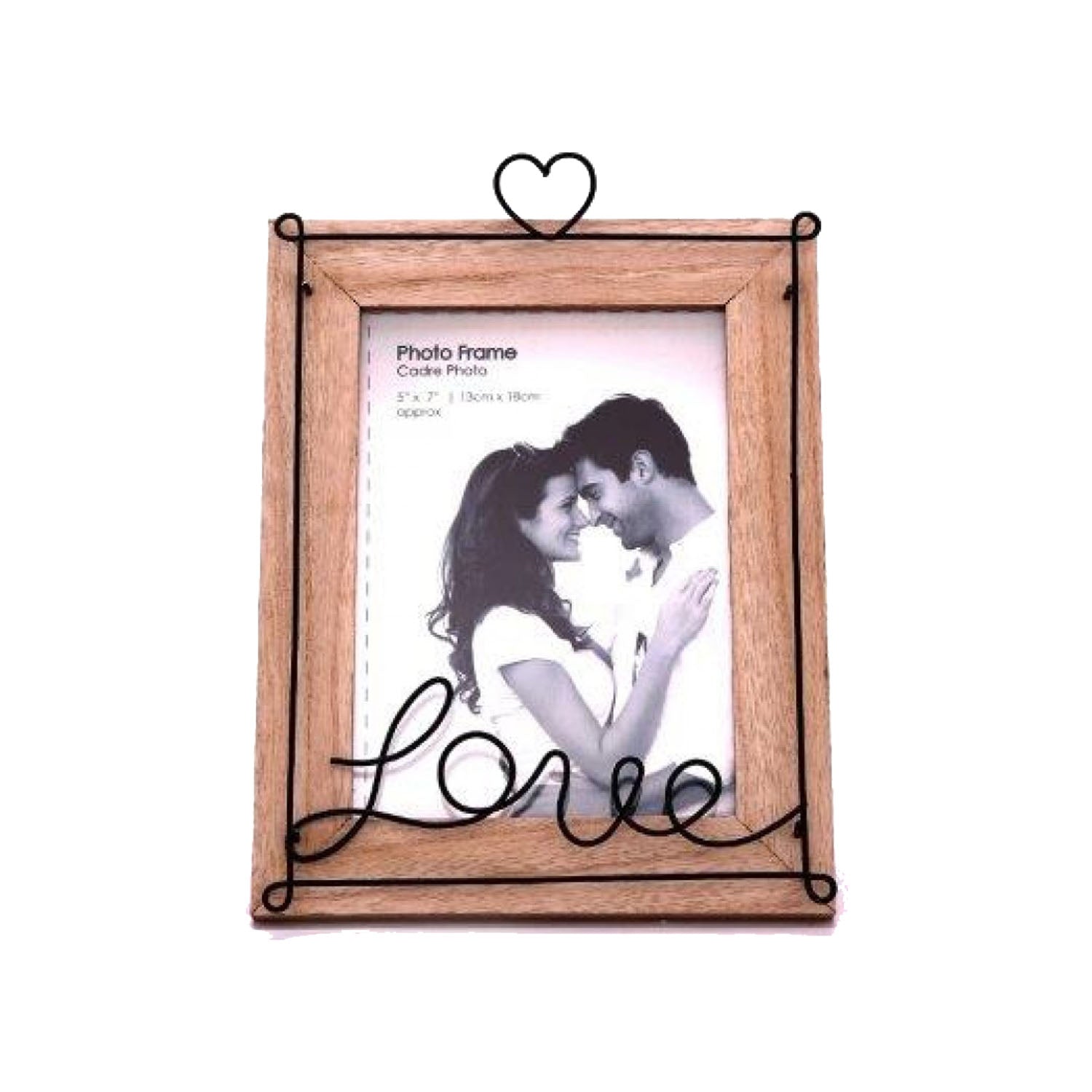 5x7 Picture Frame Wood with Love Lettering