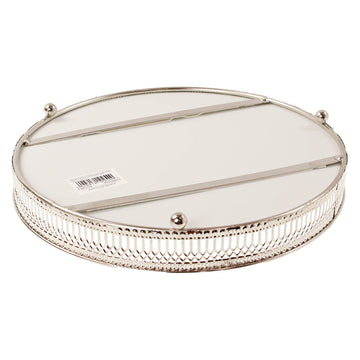 Silver Mirror Base Candle Tray