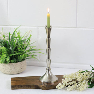 Silver Small Aluminium Candlestick
