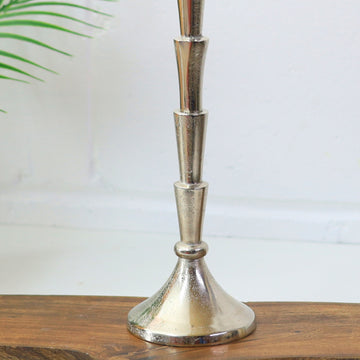 52cm Silver Aluminium Taper Candle Holder