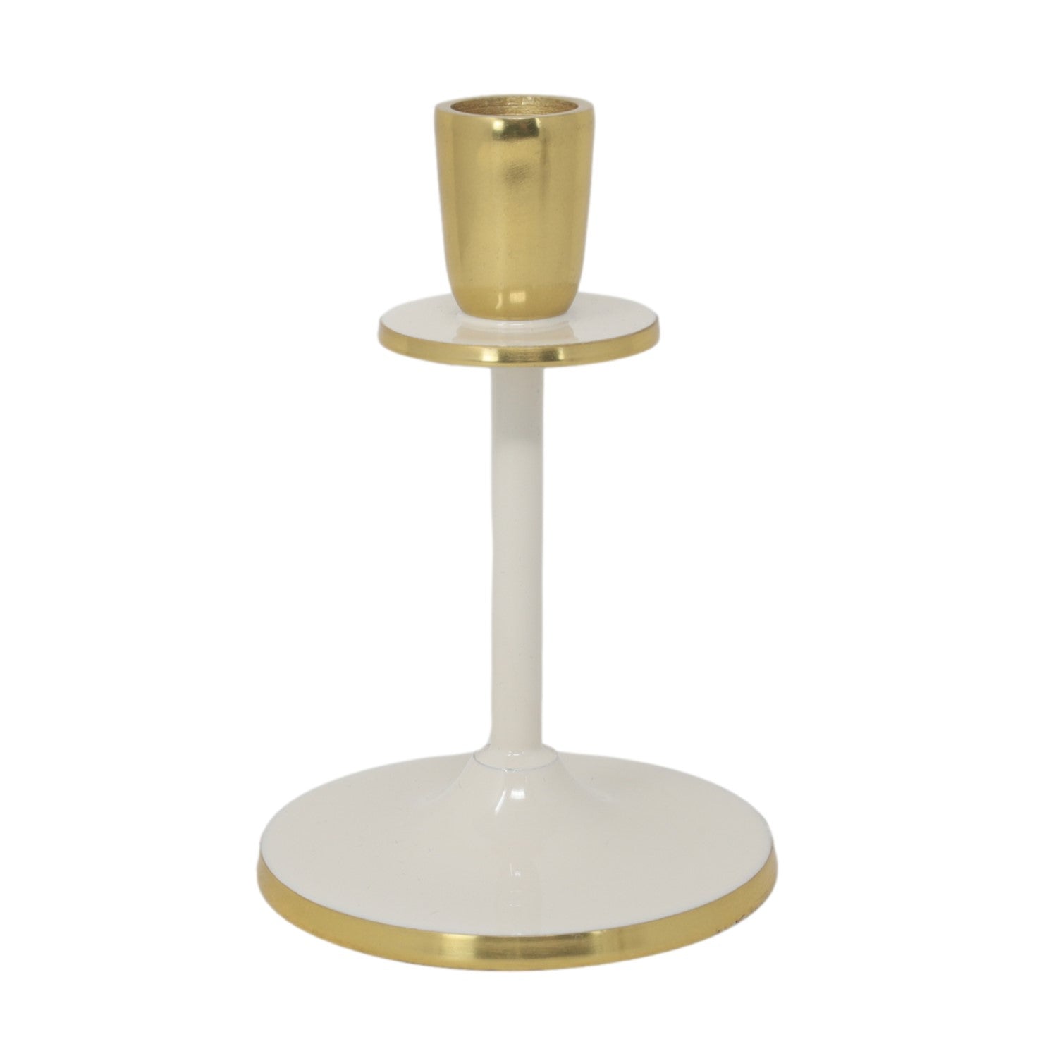 Small Cream Christmas Irina Candle Stick Holder