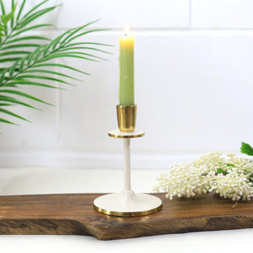 Small Cream Christmas Irina Candle Stick Holder