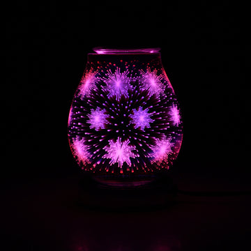 Silver Starburst Aroma Electric Wax Melt Oil Burner