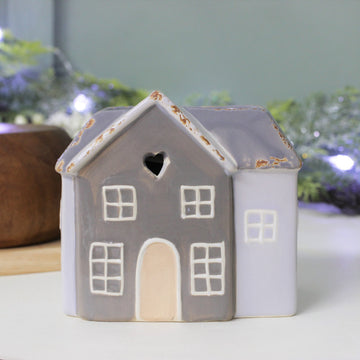 Stoneware House Shaped Wax Melting Oil Burner