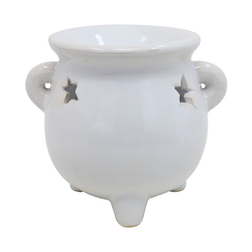 Oil Burner Cauldron Design White