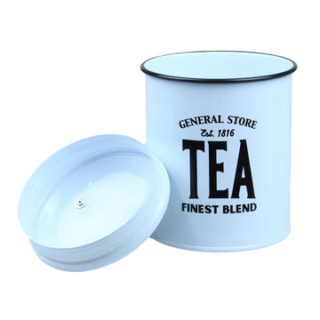 Set of 3 Vintage Metal Tea Coffee Sugar Storage Jars