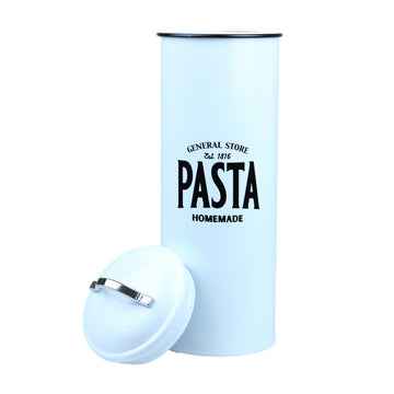 Tall White Kitchen Food Pasta Storage Box Canister