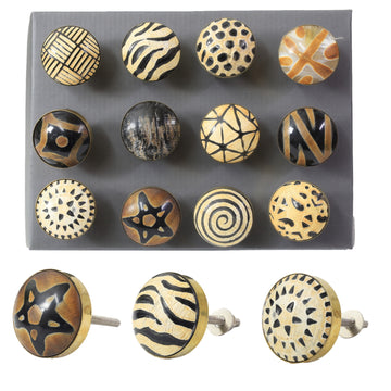3 Pcs Antique Door Knobs - Assorted Designs