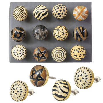 4 Pcs Antique Door Knobs - Assorted Designs