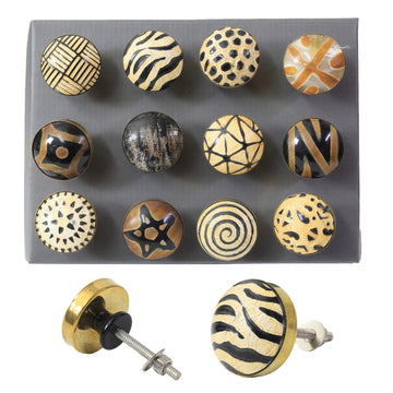 5 Pcs Antique Door Knobs - Assorted Designs