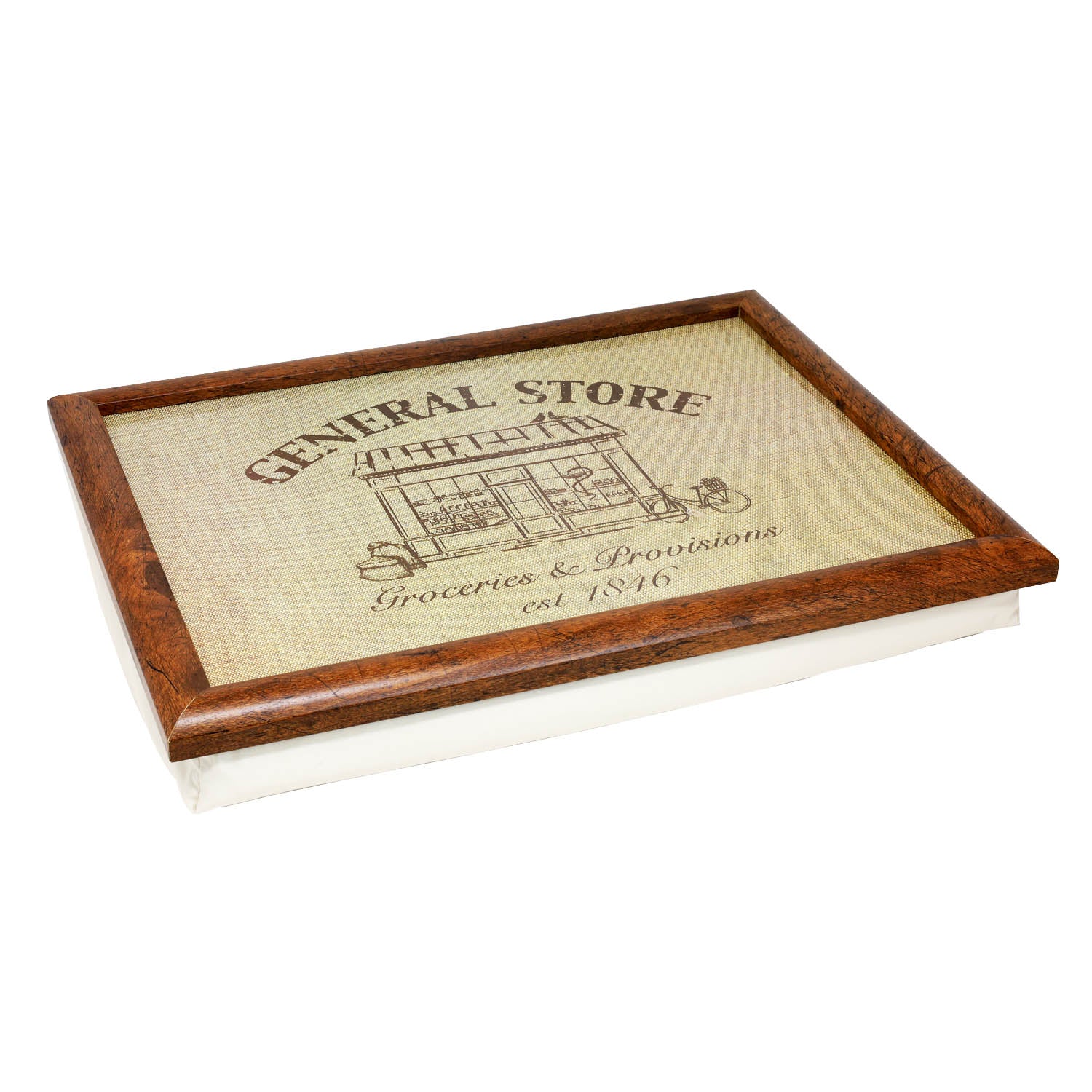 Cushioned Padded Base Wooden Lap Tray