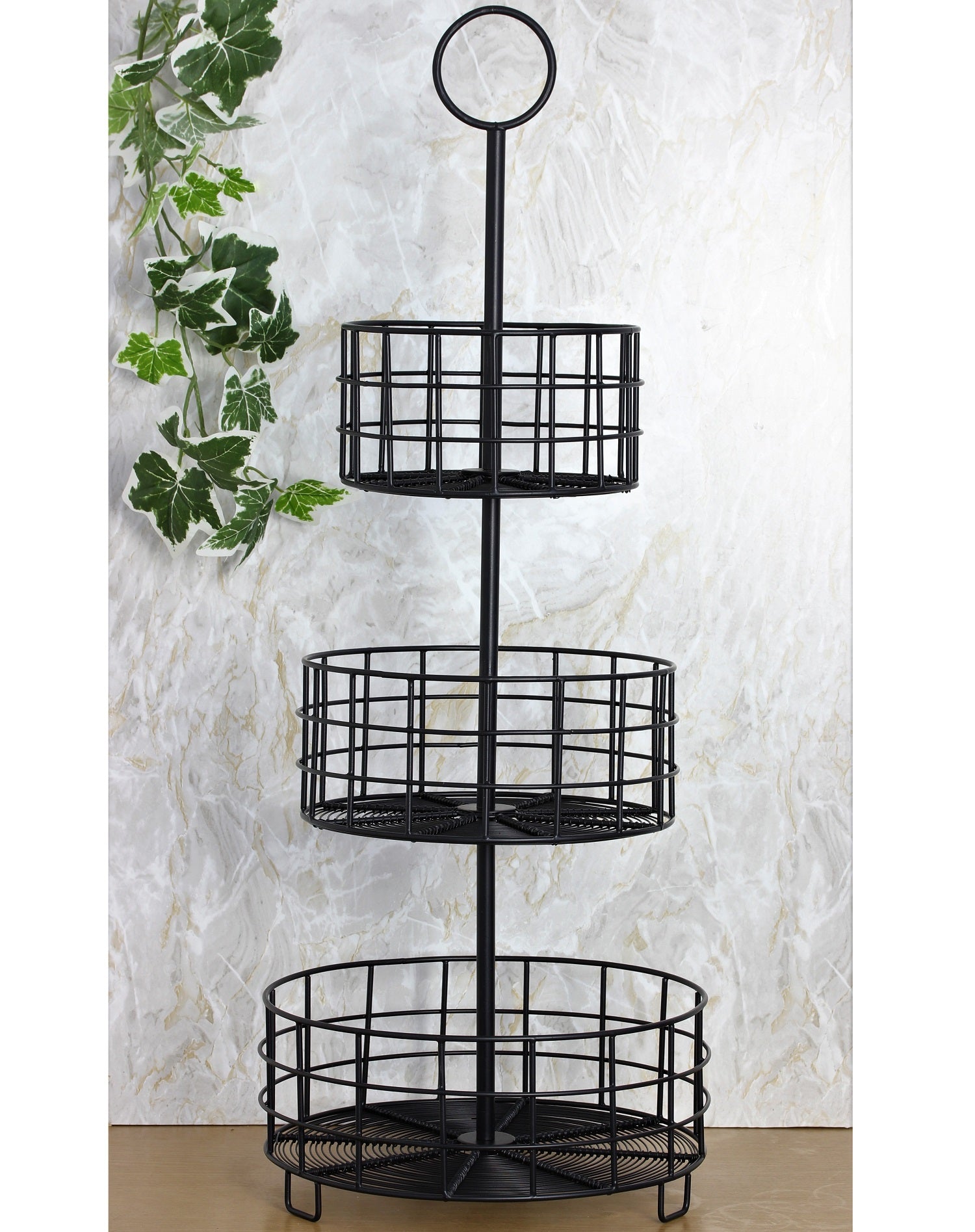 3 Tier Metal Wire Vegetable Basket Bowl