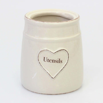 Heart Design Ceramic  Kitchen Utensils Holder