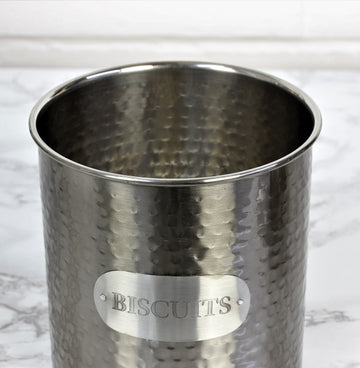 Large Grey Metal Airtight Storage Canister