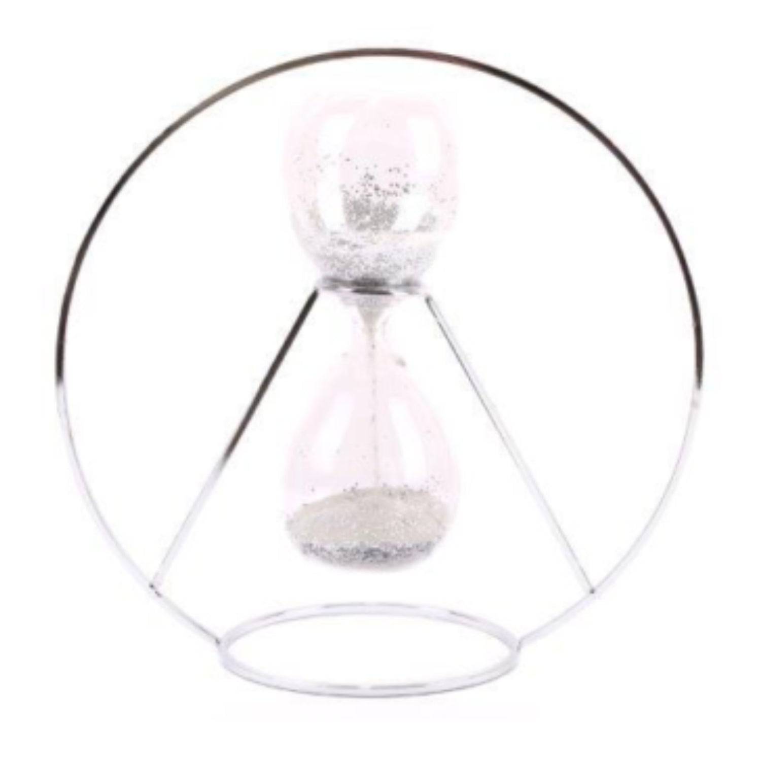 Sparkling Silver Hourglass Sand Timer