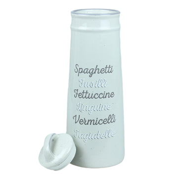 Ceramic Grey Pasta Jar Spaghetti Food Container Jar Canister