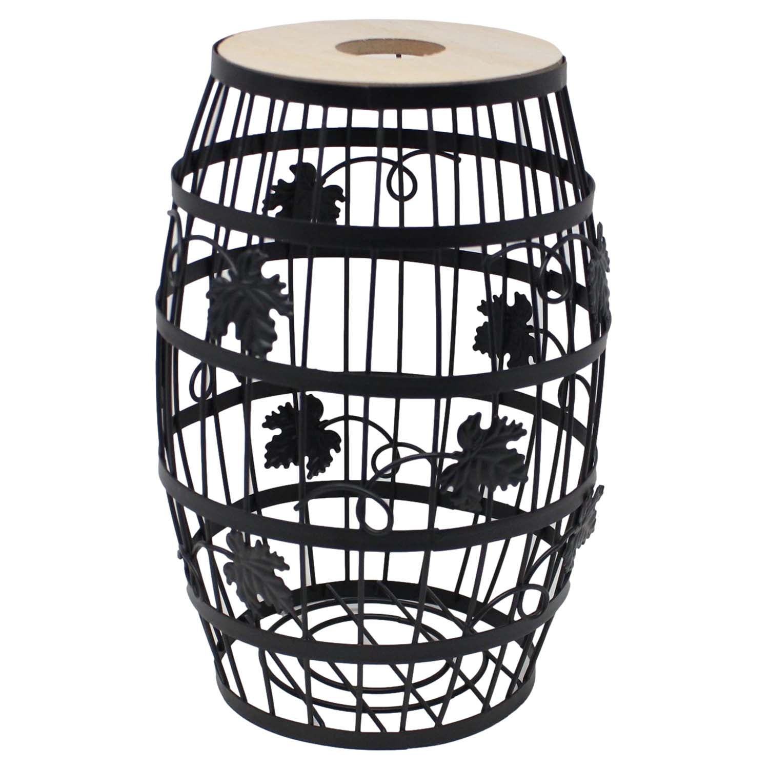 26cm Metal Barrel Shaped Coffee Pod Storage Basket