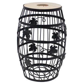 26cm Metal Barrel Shaped Coffee Pod Storage Basket