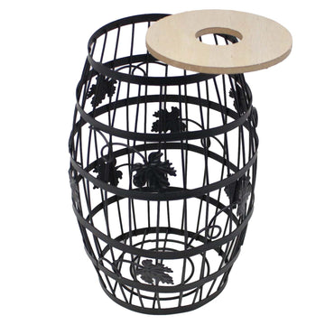 26cm Metal Barrel Shaped Coffee Pod Storage Basket