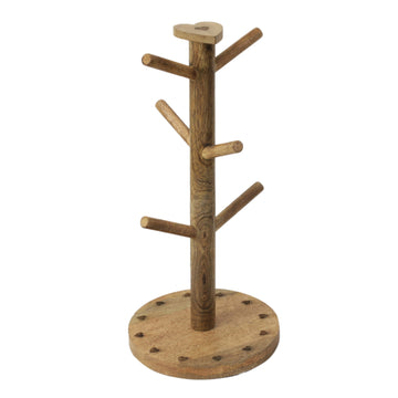 Wooden Heart Design Mug Tree
