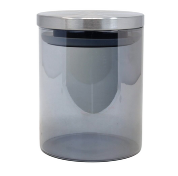 3Pcs Clear Glass Airtight Storage Jars With Silver Stainless Steel Lids