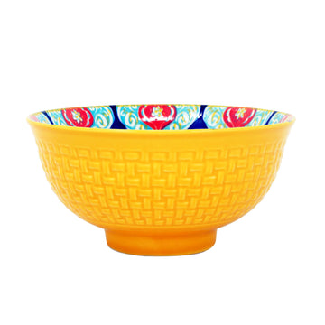 12cm Yellow Mandala Decorative Dessert Bowl