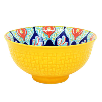 4Pcs 12cm Yellow Mandala Decorative Dessert Bowl