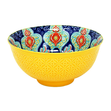 2Pcs 15cm Yellow Mandala Decorative Soup Bowl