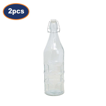 2Pcs 32cm Tall Swing Top Lid Storage Bottle