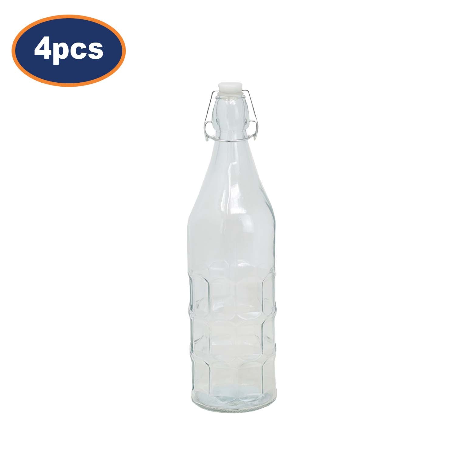 4Pcs 32cm Tall Swing Top Lid Storage Bottle