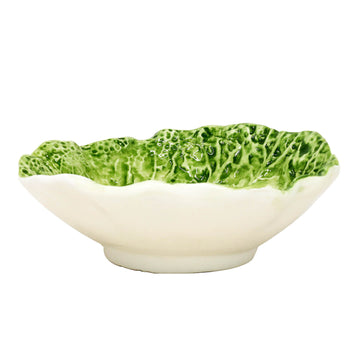 Green Cabbage Shaped Ceramic Decorative Plate