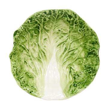 4Pcs Green Cabbage Shaped Ceramic Decorative Plate