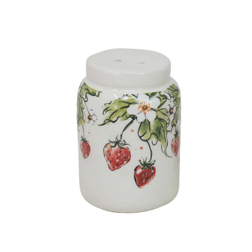 4Pcs Strawberry Design Salt & Pepper Shakers Ceramic Cruet Set