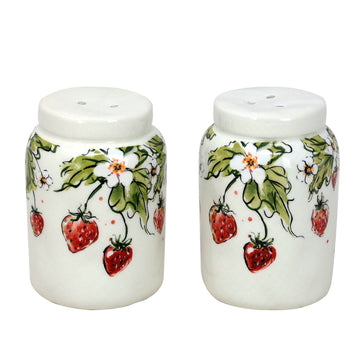 Strawberry Design Salt & Pepper Shakers Ceramic Cruet Set