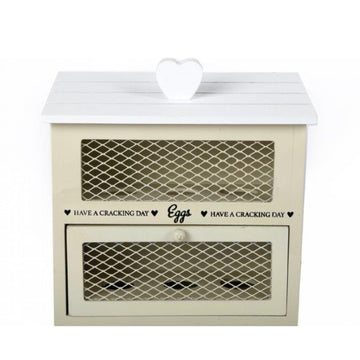 Wooden White Egg Rack House