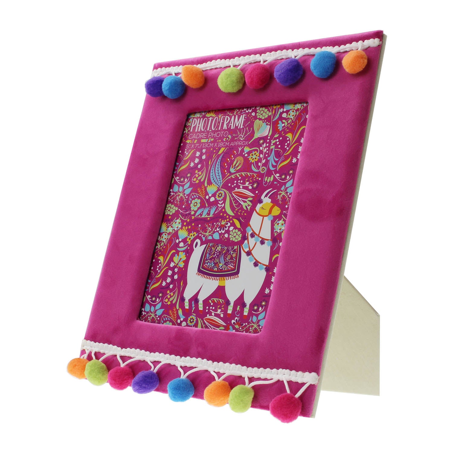 Colourful Llama Design Photo Display Frame Free Standing