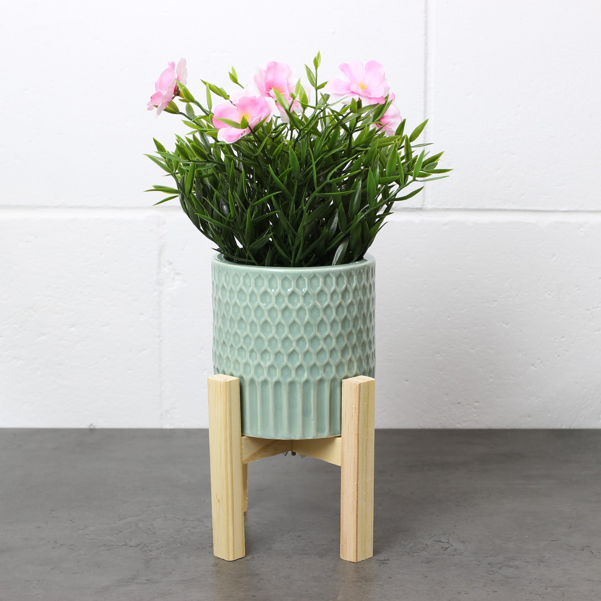 Large Planter on Wooden Stand