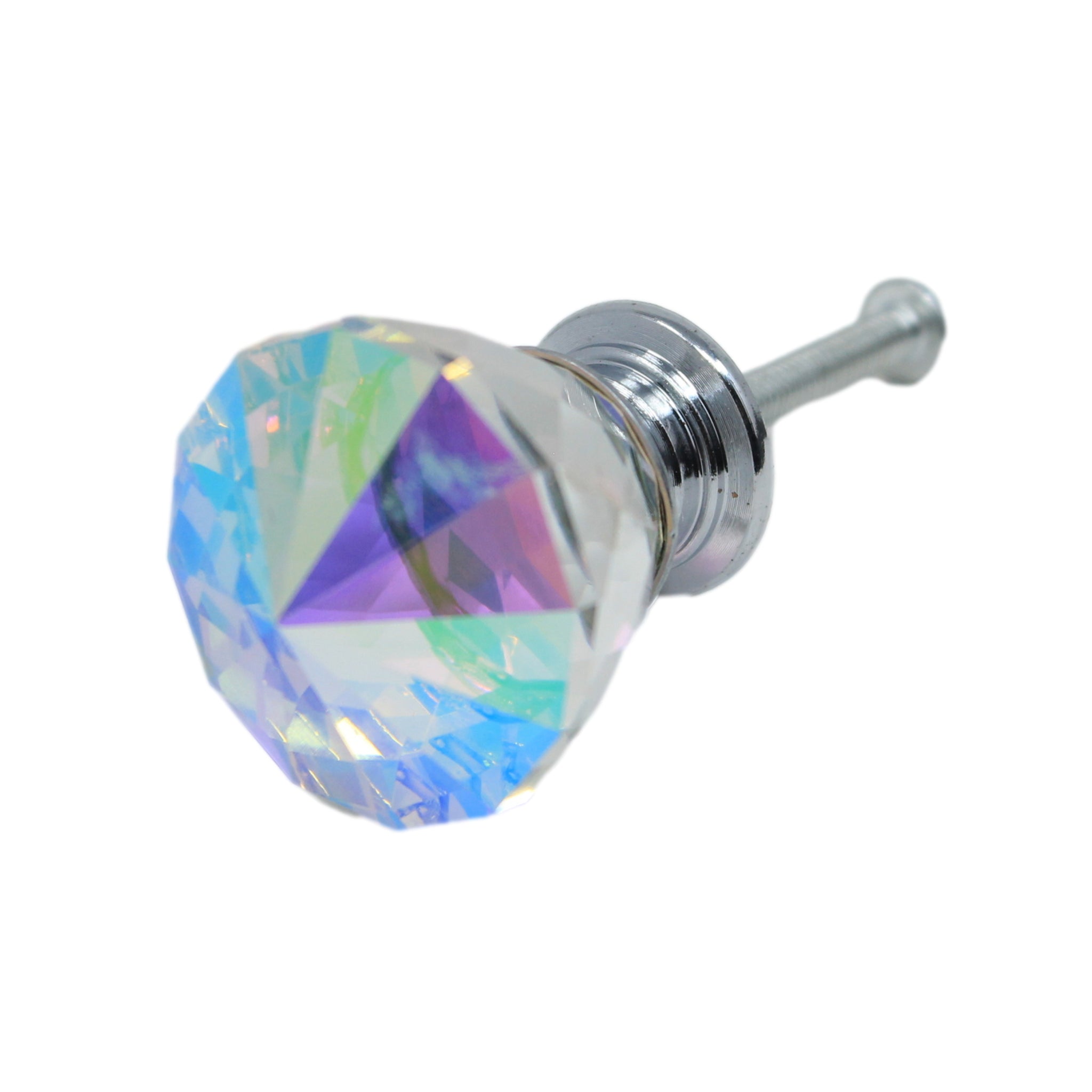 Clear Diamond Shaped Crystal Effect Doorknobs