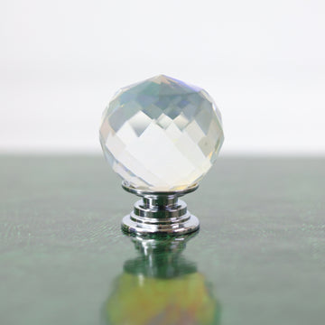 4 Pcs Clear Diamond Shaped Crystal Effect Doorknobs