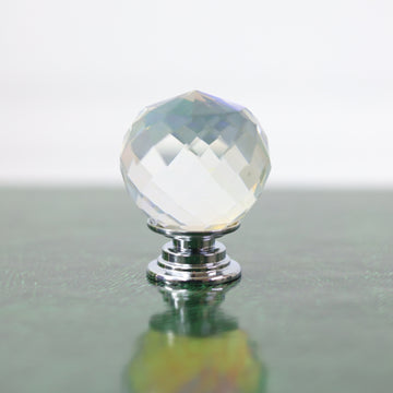 5 Pcs Clear Diamond Shaped Crystal Effect Doorknobs