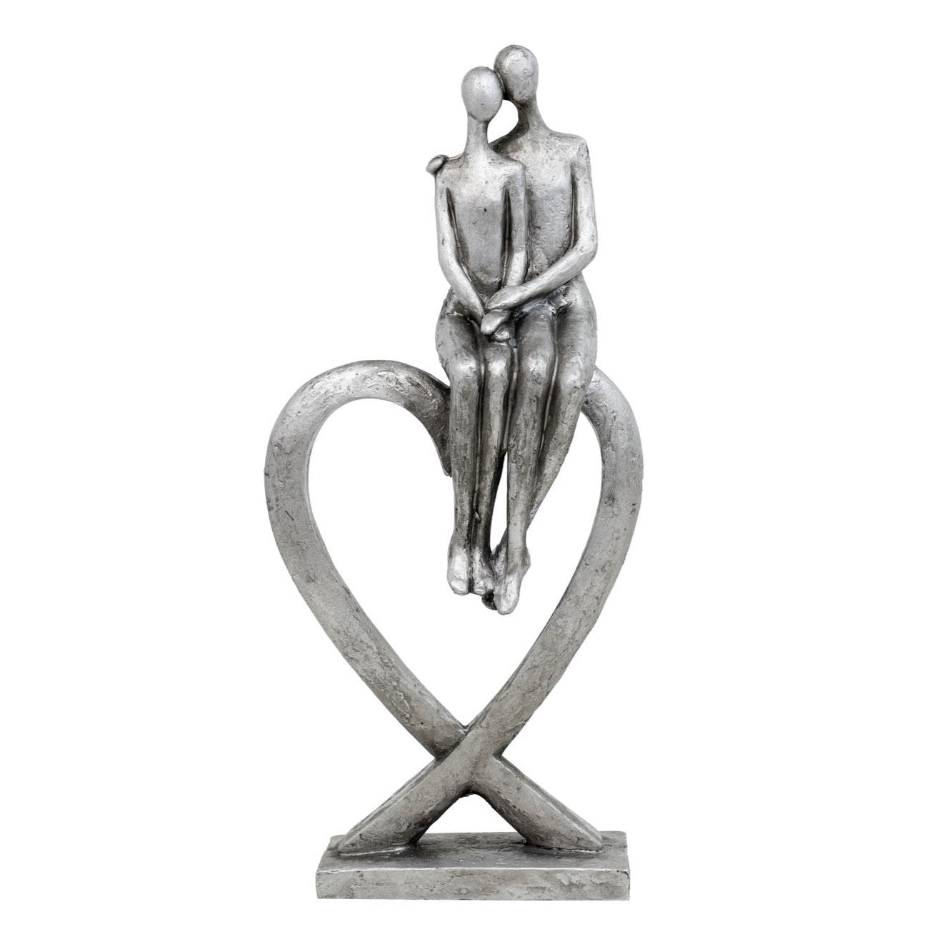 Antique Silver Couple On Heart Home Decor