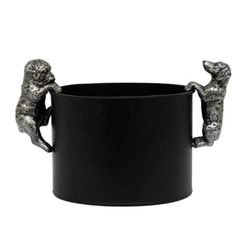 Silver Pug Pot Hanger