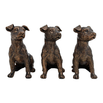 Set Of 3 Brass Pot Plant Risers