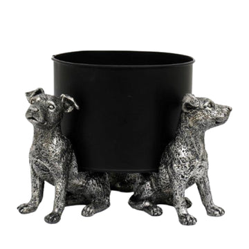Set Of 3 Silver Pot Plant Riser