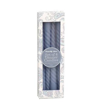 Pack Of 4 Lilac Twisted Unscented Candles