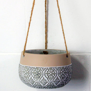 Embossed Hanging Planter